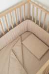 Beige Washed Cot Duvet Cover - Incl Pillow Inner