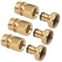 3SETS Of Brass Male And Female 3/4 Inch Water Hose Quick Connect Fitting Garden Quick Release Hose Connector