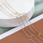 1METER 39.37INCH Stainless Steel Chain With Hollow Heart Charm For Jewelry Making