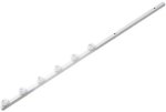 EF14-5 Nemtek Fence Pole 6 Line Square Tube Straight White Powder Coated
