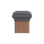 6X6 Grey Post Cap Actual 6" Rough Cut Or Vinyl Sleeves Flat Top Square Cap For Outdoor Fences Mailboxes & Decks By Atlanta Post