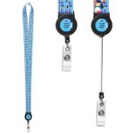 Sample Retractable Badge Reel Single-sided Sublimation Satin Lanyard