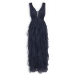 Navy Waterfall Tulle Dress