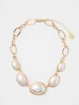 Signature Oaklyn Oval Stone Necklace - 0 Gold ivory