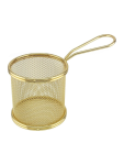 Deep Er Wire Mesh Basket Circle - Gold