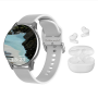 Smart Watch Gift Set With Bluetooth Earbuds Fitness Tracker