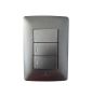 Ht 3 Lever Light Switch 16A 250V 4X2 - Black