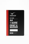 Freedom Stationery Hard Cover A4 1 Quire Counter Book 96 Page Feint & Margin