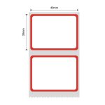 NB444 - - B1 B21 B3S B4 - 40X30MM - 230 Red Frame Labels