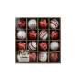 16 Piece Christmas Red & White Decor Tree Balls