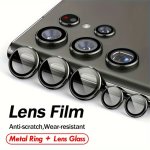 1 Set Camera Lens Protector For Samsung S24 S23 Ultra Plus Fe Full Cover Lens Metal Protector Ring With Black Color For Galaxy S