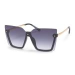 Black Cateye Grad Grey Sunglasses
