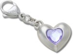 Silver Heart Smt Gem Charm Jibbitz - Multi Osfa