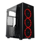 Redragon Thundercracker 3XRGB LED Temepered Glass Gaming Chassis - Black