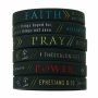 Killer Deals Faith Power & Pray Unisex Bible Silicone Wristbands - 6 Pack - Best Bargains Online