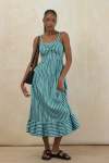 Flared Midi Dress - 18 Green