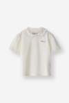 Regular Fit Collared Logo Tee - 10 Off White