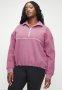 Cotton On Plus Plush Essential Half Zip Jumper - Red Violet