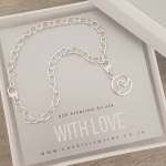 Laylah Wave Bracelet Set 925 Sterling Silver Wave Charm And Bracelet Adjustable Up To 19CM
