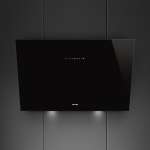 Smeg Univer 90CM Decorative Wall Hood Black - KV394N