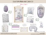Cot Duvet Bedding Lilac Hippo Moon And Clouds Set