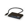 Port Design Port Connect USB Type-c To 3 X USB3.0|1 X Type-c Adapter - Black