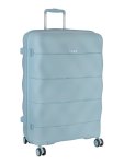Large 4 Wheel Trolley Case Pastel Blue
