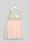 PoP Candy Sequin & Mesh Dress - Pink & Gold