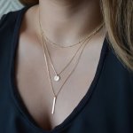 1PC Fashion Sequin Pendant Three-layer Clavicle Chain Creative Necklace Minimalist Elegant Temperament Versatile Daily Wear Jewe