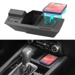 Car Qi Standard Wireless Charger 10W Quick Charging For Mazda CX-5 2017-2020 Left Driving