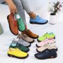 Women's Soft Sole Sneakers Casual Lace Up Faux Leather Loafers Lightweight Low Top Walking Shoes