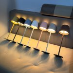 Genai Modern Cordless Touch Control Table Lamp Dimmable Metal And Plastic Desk Light With Rechargeable Lithium Battery Space-the