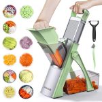 Jonscook ALL-IN-1 Update Safe Mandoline Slicer For Kitchen Food Chopper With Container Thickness Adjustable Vegetable Chopper Po