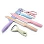 6 Pieces Colored Kitchen Knife Set