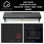Defy Black Slimline Value Set 1 - 600MM DCH60B + DBO483E + DHD406A