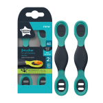 Tommee Tippee Smushee First Self-feeding Weaning Spoons With Bacshield Antibacterial Technology Chunky Handles And Reversible 4M