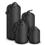 4 Pack Camera Lens Case Thick Protective Neoprene Camera Lens Bag Set
