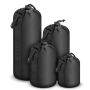 4 Pack Camera Lens Case Thick Protective Neoprene Camera Lens Bag Set