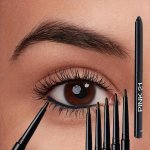 5PCS Ultra-fine Waterproof Eyeliner Pencils - Long-lasting High Pigment Black For Women's Fashion Makeup