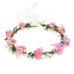 Love Sweety Nature Flower Crown Fruit Headband Boho Garland Wedding Photo Prop Pink