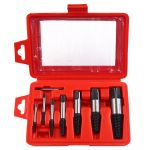 Damaged Screw & Bolt Extractor Set - Removes Stripped Screws & Broken Pipes