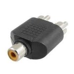 Audio Adapter Rca Socket - 2X Rca Plugs - Rca Socket - 2X Rca Plugs