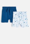 2-PACK Jersey Shorts - Light Blue Whales
