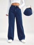 Women's High-waisted Work Pants With Stretch Cotton Polyester And Viscose Blend Elastic Waistband Four-seasonal Classic Style Ma