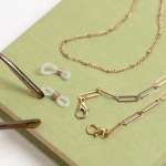 Metal Glasses Chains Assorted Designs - Paperclip Gold