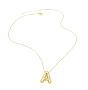 Gold Stainless Steel Pendant Necklace