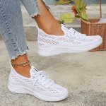Summer Mesh Shoes Women's Soft-soled Anti-slip Breathable Casual Sneakers New Slip-on Mesh Courtesy Sandals