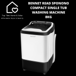 Bennet Read Sponono Compact Single Tub Washing Machine - 8KG