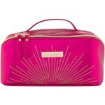 Smudge Zip Toiletry Bag Pink Diagonal Print