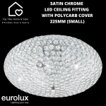 Clemente Crystals Chrome Ceiling Fitting - 450MM Large